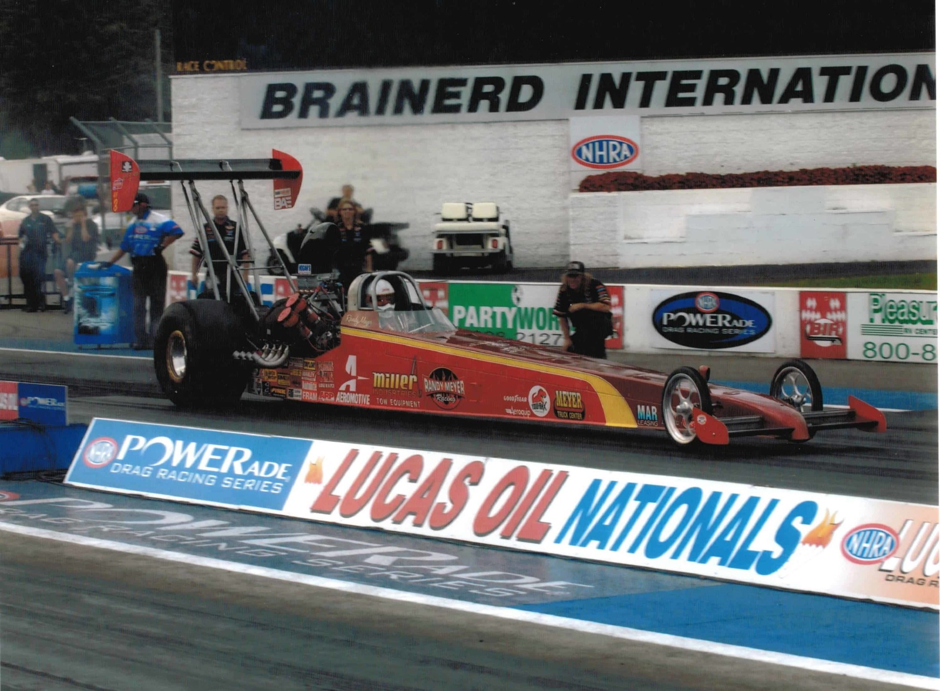 Randy Meyer's vintage dragster at Brainerd International Raceway