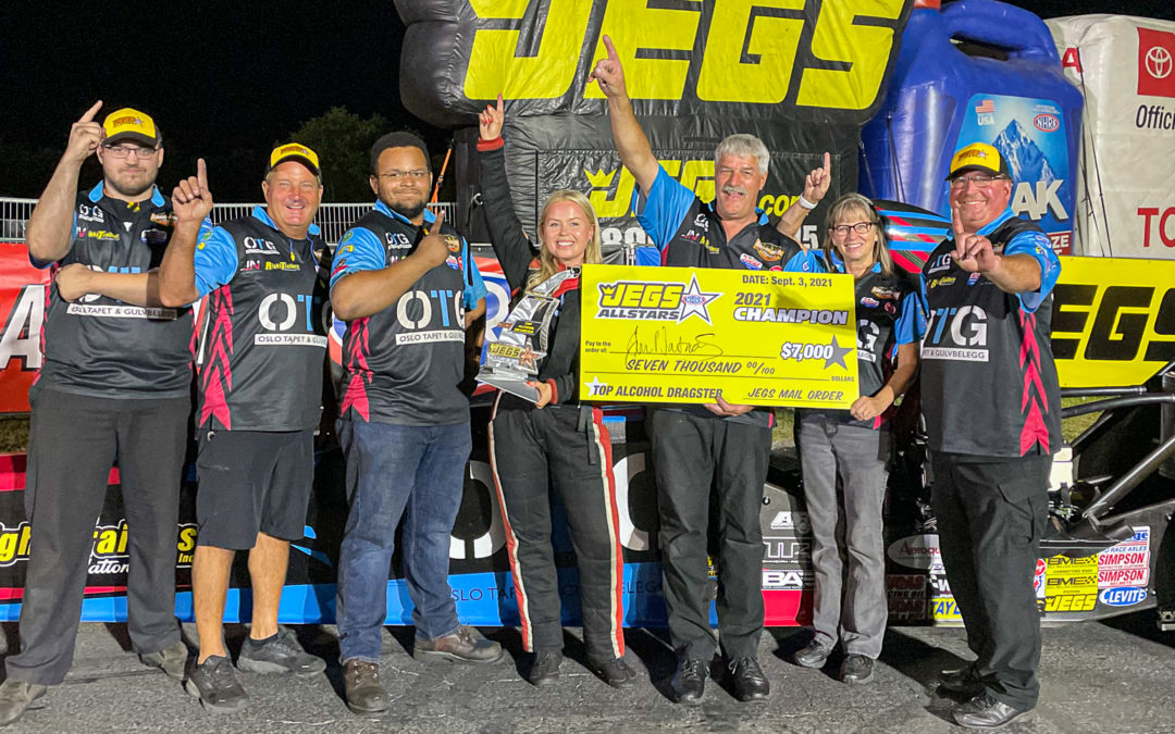 Julie Nataas wins 2021 Jegs AllStars with Randy Meyer Racing